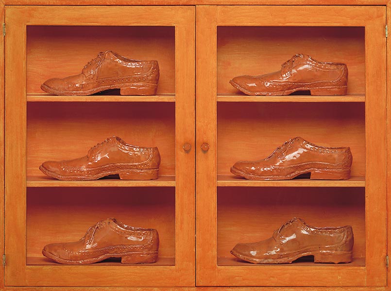 Single Right Men’s Shoes: Bootcase with 6 Orange Brogues, 1973